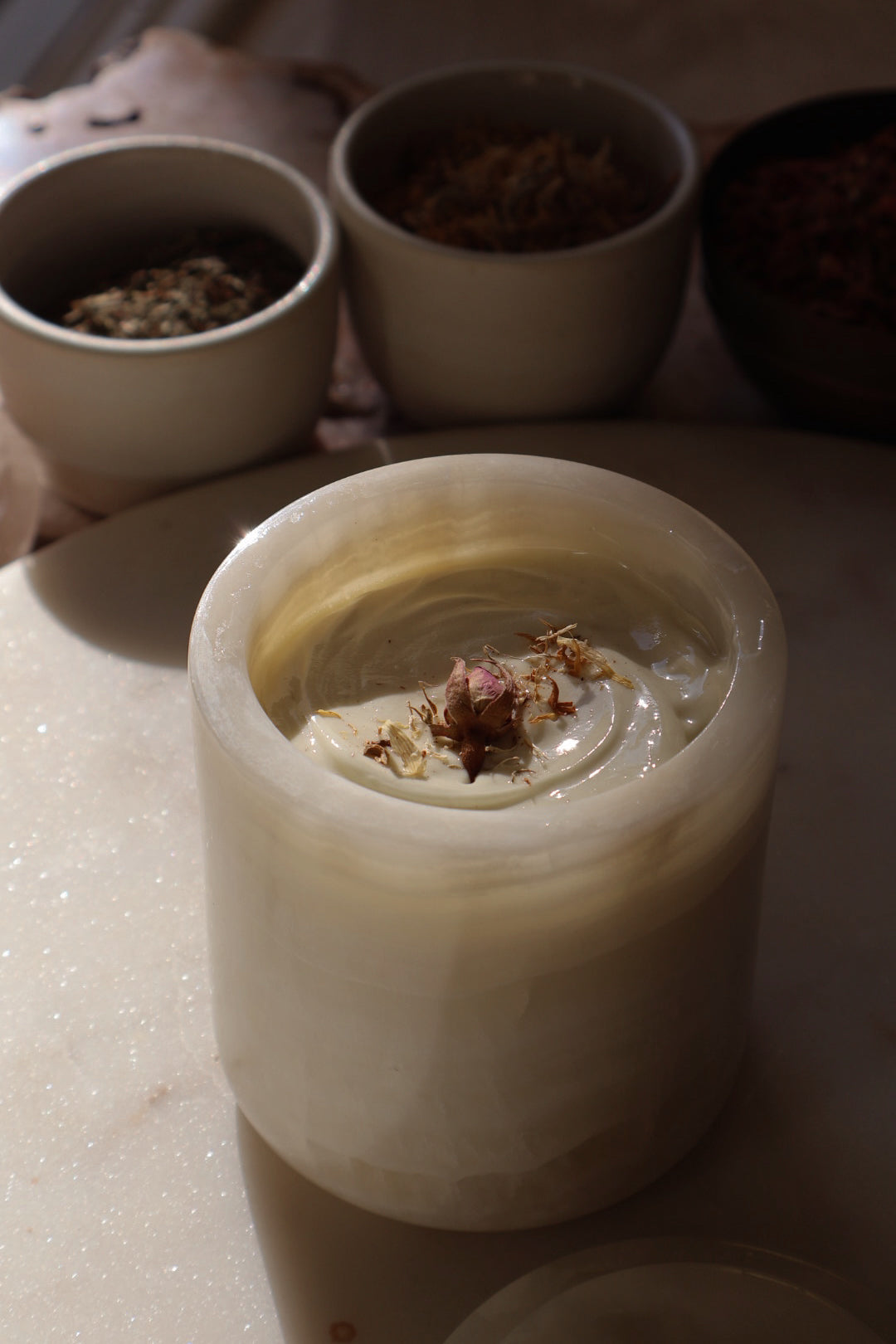 DIY Whipped Herbal Body Butter with Calendula, Chamomile, Comfrey & Rose