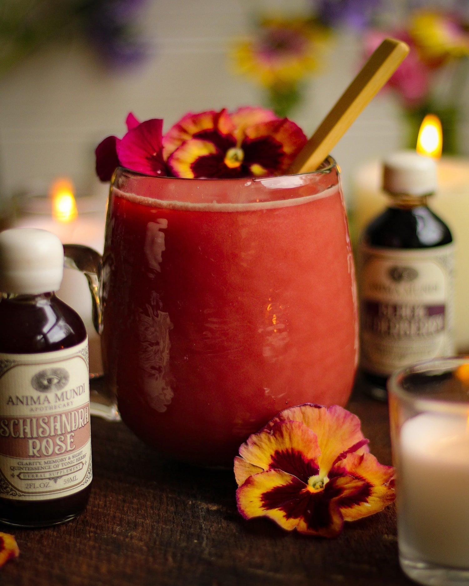 TART CHERRY MOON Milk with Schisandra Rose + Black Elderberry Elixirs