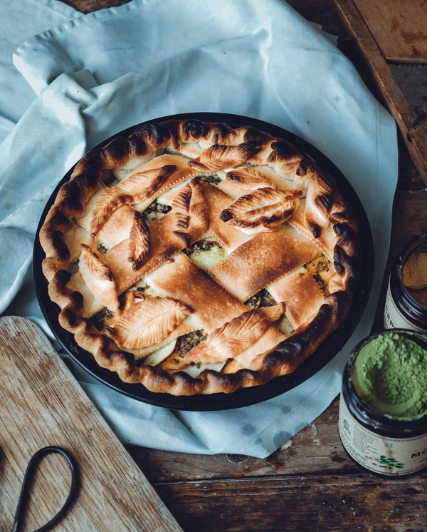 SWEET POTATO “TREE of Life” Savory Pesto Pie