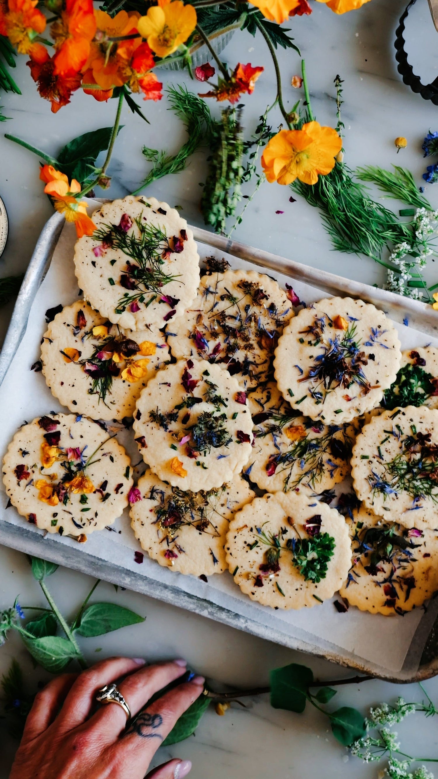 SAVORY SHORTBREAD COOKIES with Adaptogenic Cashew Cheese Dip